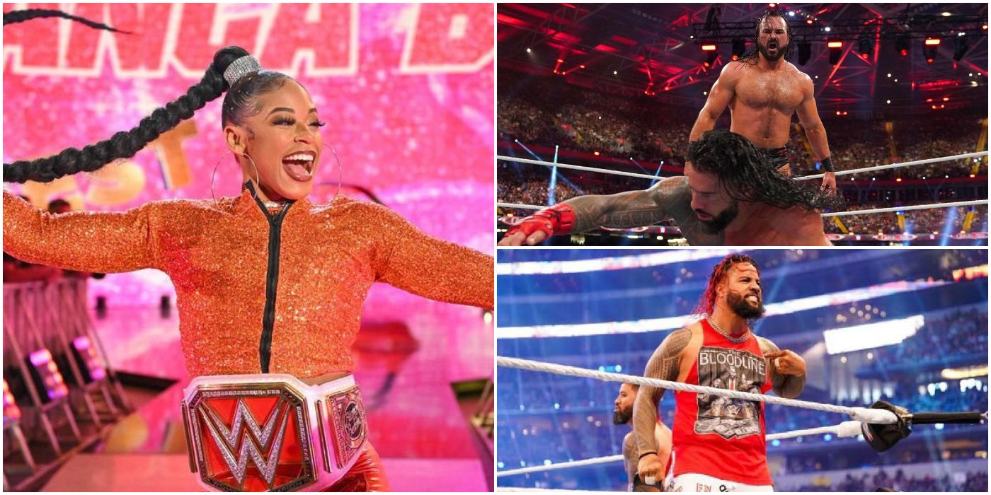 Pictures of WWE wrestlers with the most wins in 2022