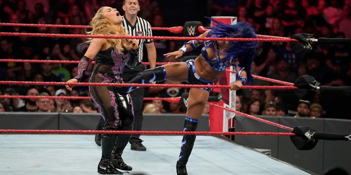 Sasha Banks v Natalya Raw August 26, 2019 Cropped
