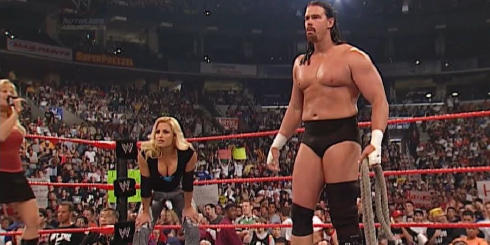 Jackie Gayda And Chris Nowinski Vs Trish Stratus And Bradshaw The Worst Wwe Raw Match Ever 1228