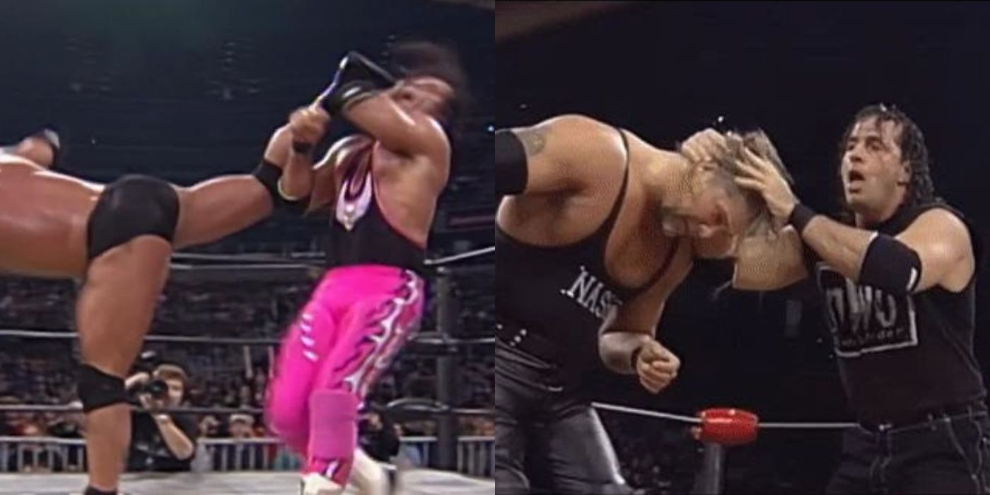 Bret Hart Wrestling After Goldberg Kick