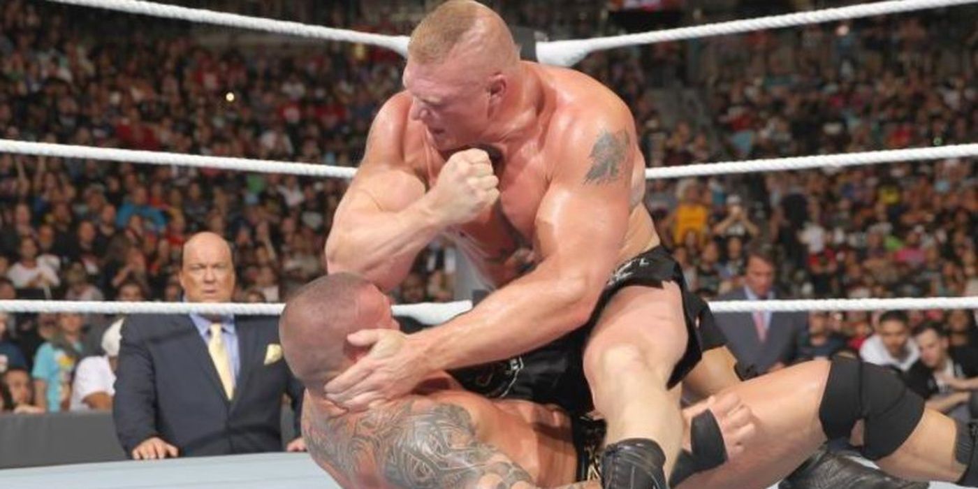 Brock lesnar vs randy orton cut
