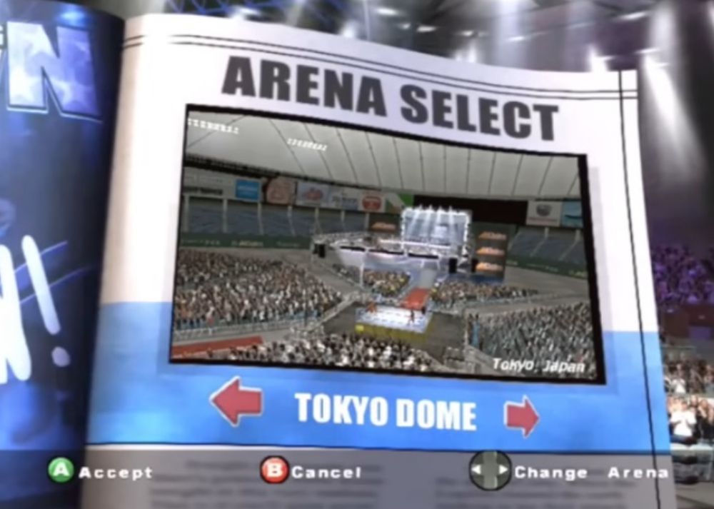 The Tokyo dome in Showdown: Legends of Wrestling
