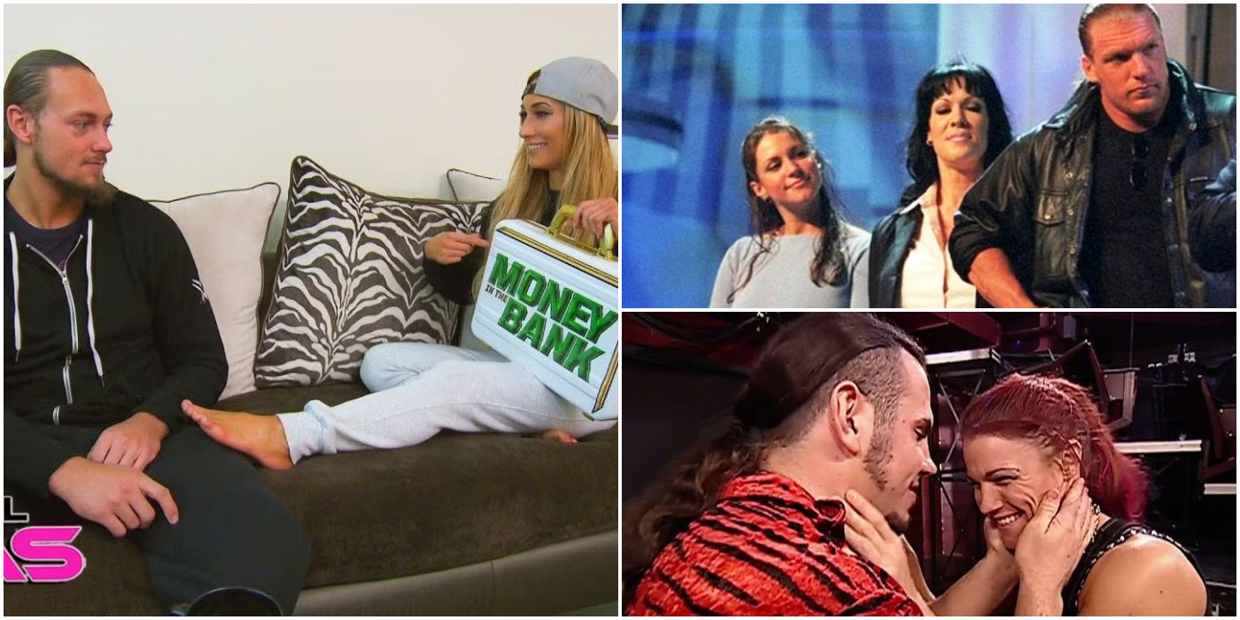 Pictures explaining wrestlers who had breakups