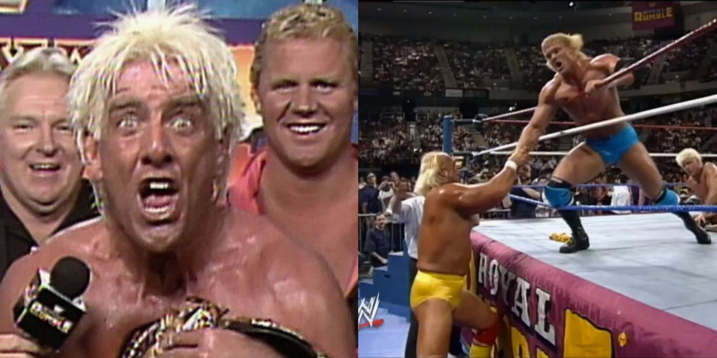 split screen of Royal Rumble 1992.