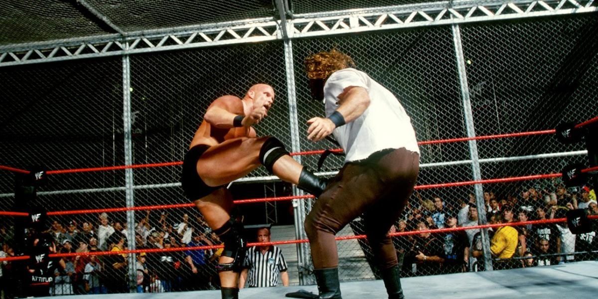 Stone Cold & Undertaker v Mankind & Kane Raw 1998 Cropped