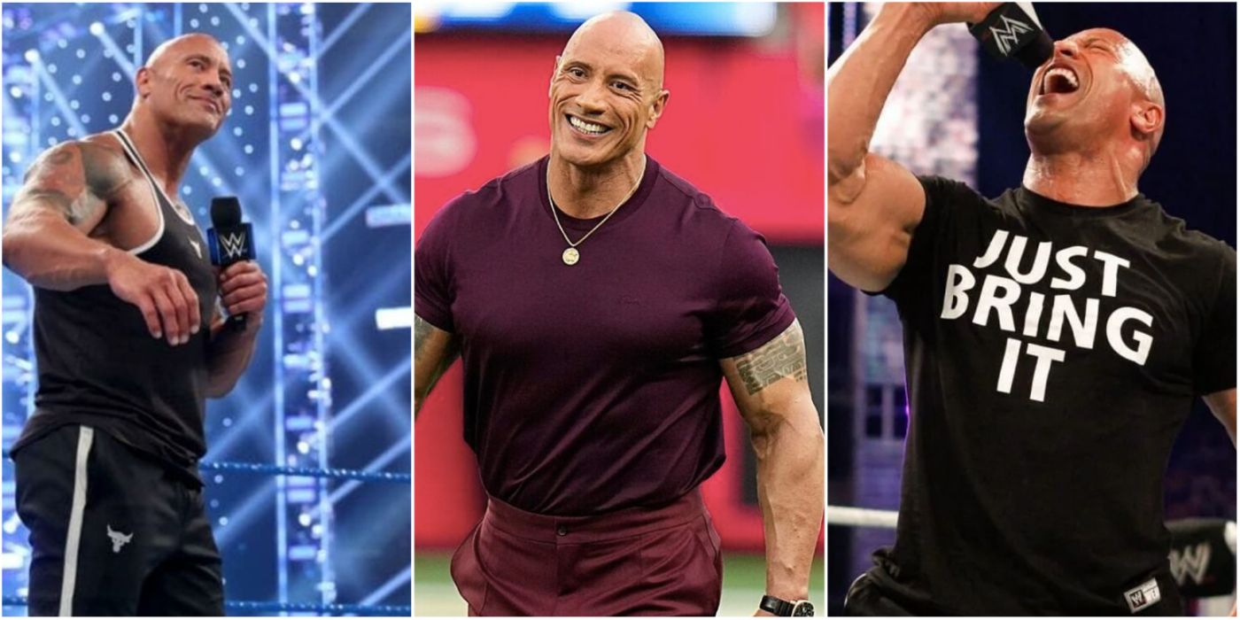 The Rock's picture collage