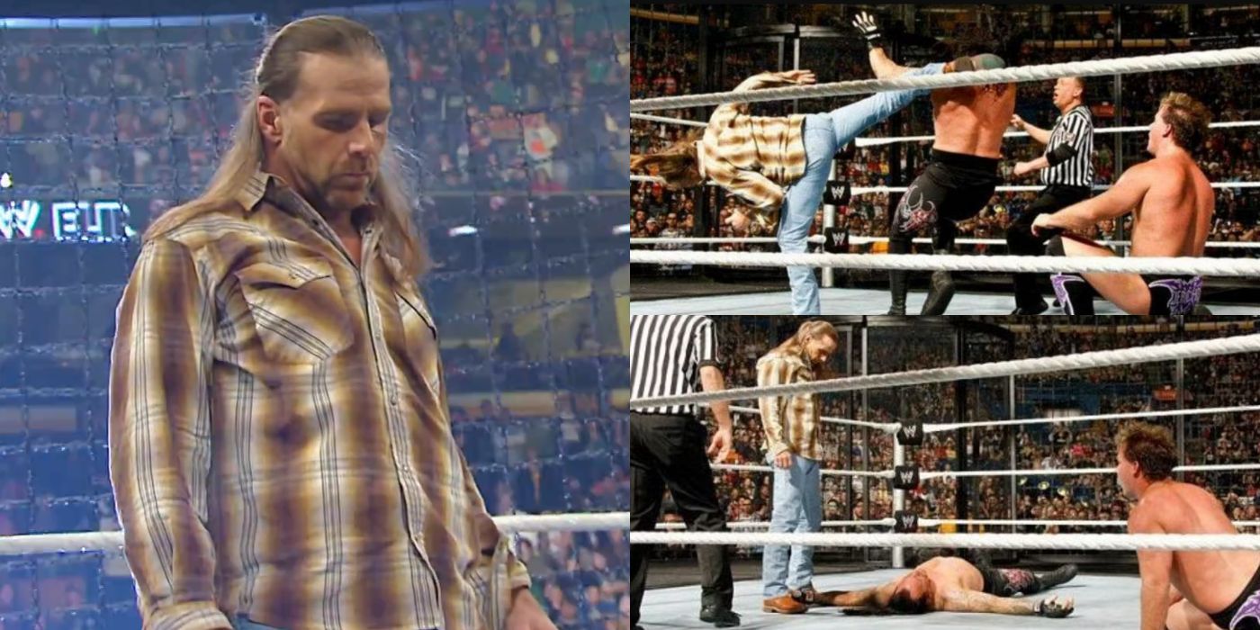 Shawn Michaels Attacking Undertaker Elimination Chamber 2010