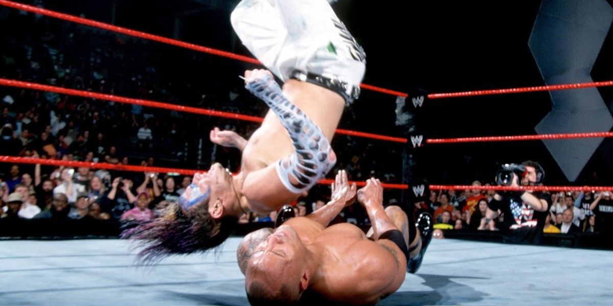 The Rock vs. Jeff Hardy, Raw, April 7, 2003, edited