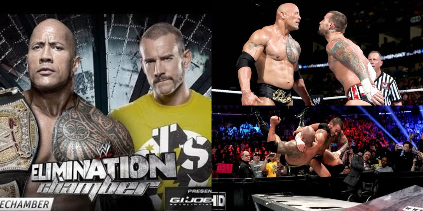 The Rock vs CM Punk WWE Elimination Chamber 2013