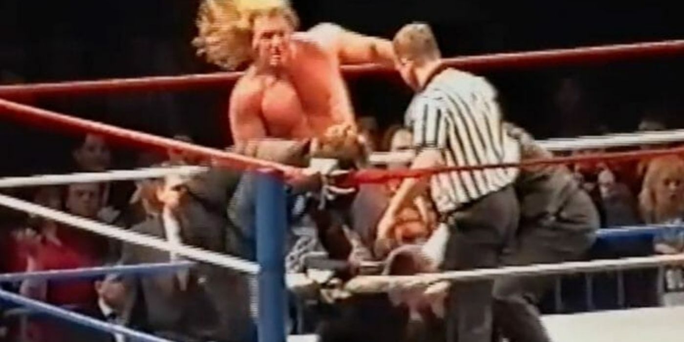 Triple H and Mike Chioda attacking an intruder