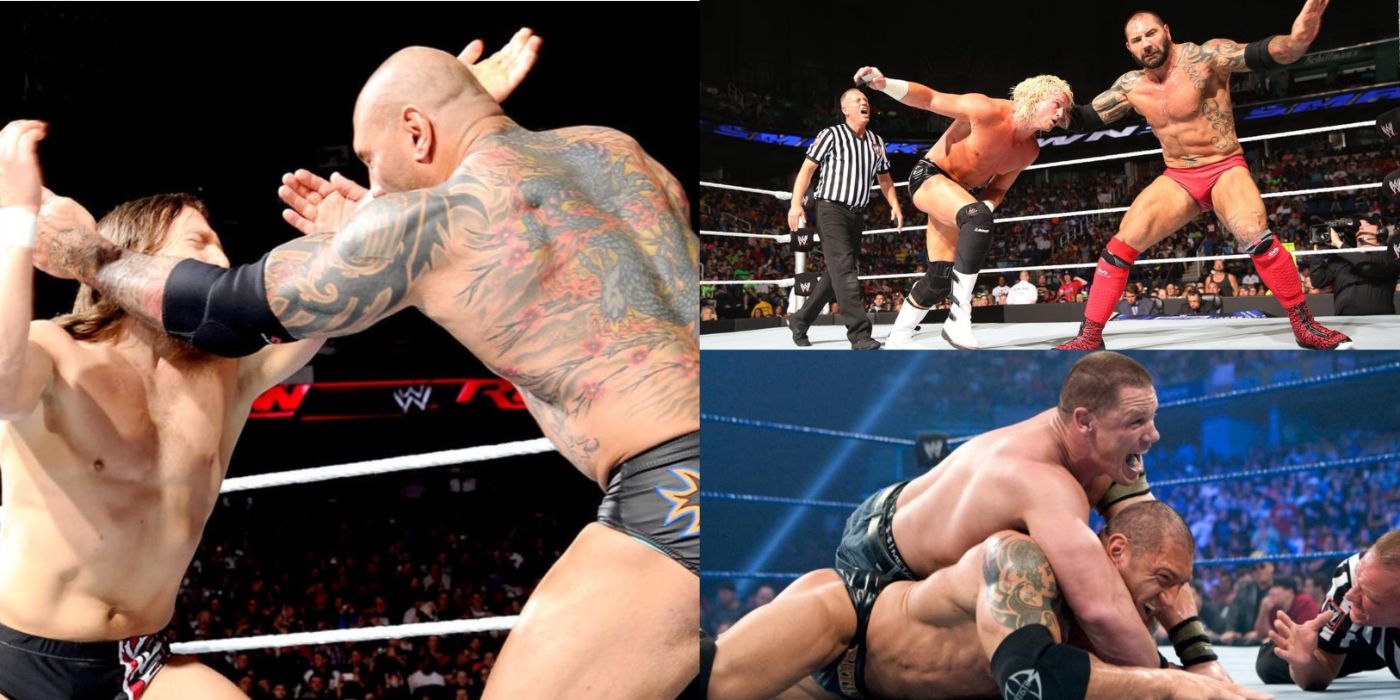 Wrestlers Batista made look legit and like a joke