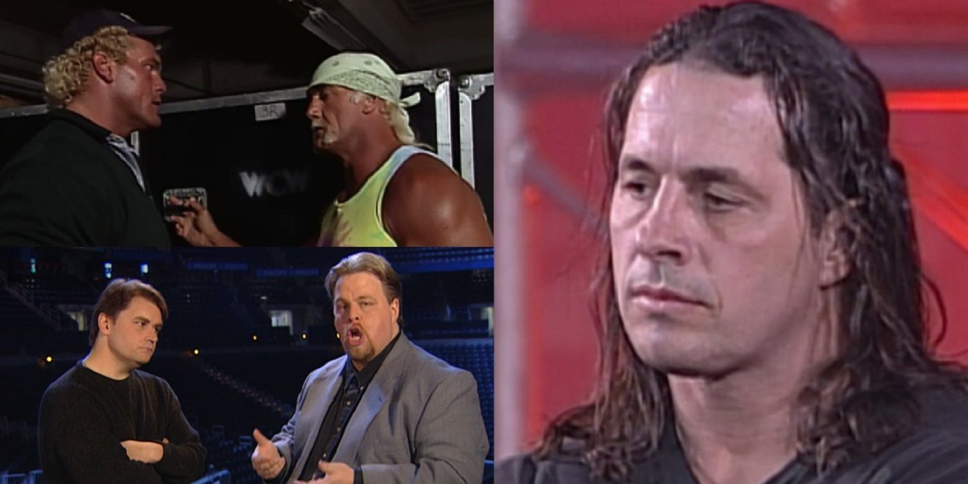 Bret Hart, Hulk Hogan, Tony Schiavone