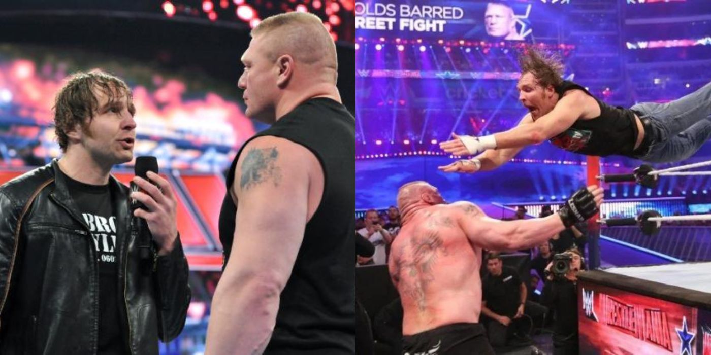 Dean Ambrose and Brock Lesnar in WWE