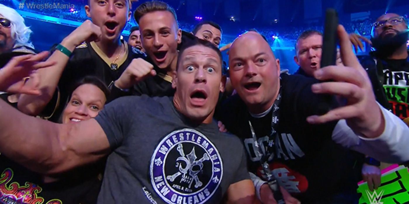 John Cena In The Crowd WrestleMania 34