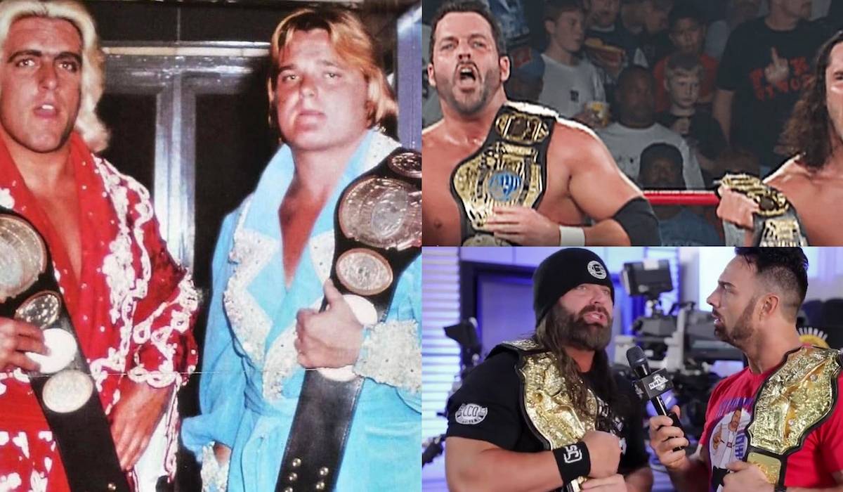プロレス NWA TAG TEAM LEAGUE パンフレット スタンプ有り NWA World Tag Team Champions, The Road Warriors