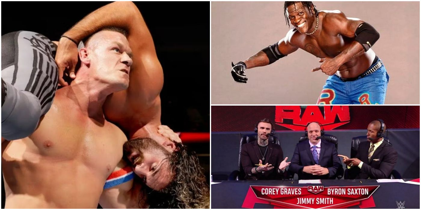Pictures explaining WWE running gags