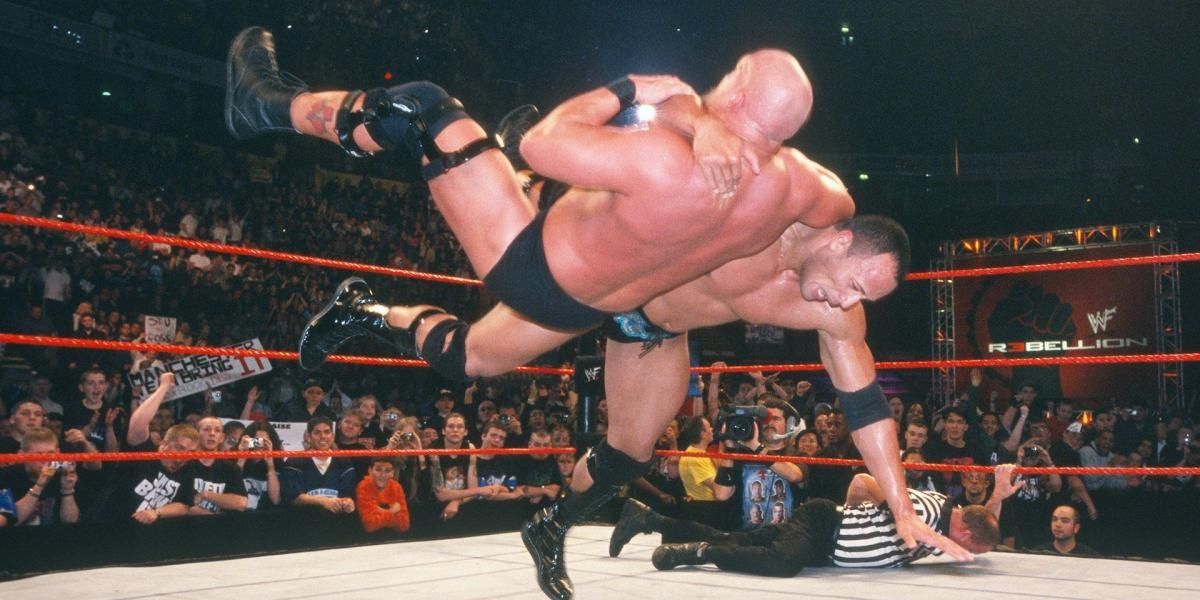 The Rock vs Stone Cold Rebellion 2001 Cropped