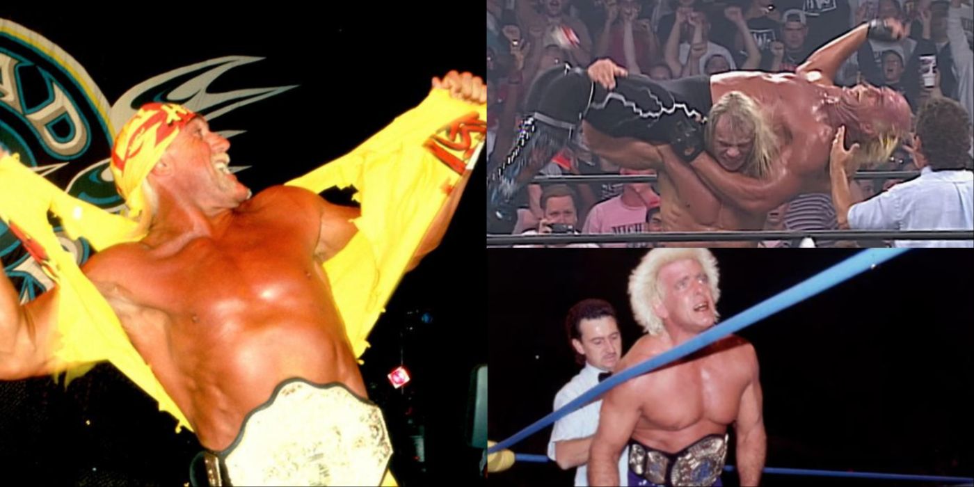WCW Champion Hulk Hogan, Lex Luger, Ric Flair