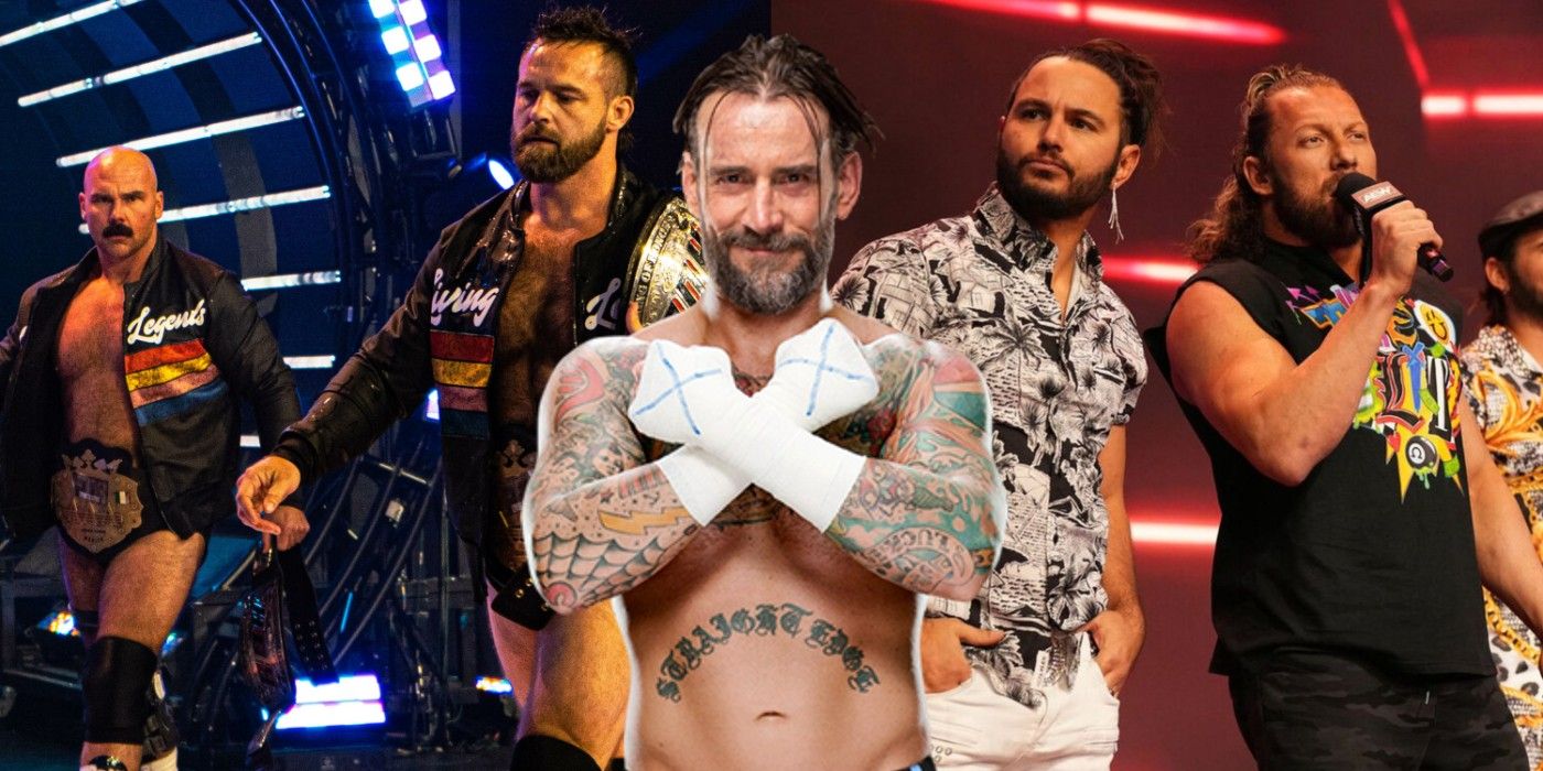 cm punk standing between ftr and the elite