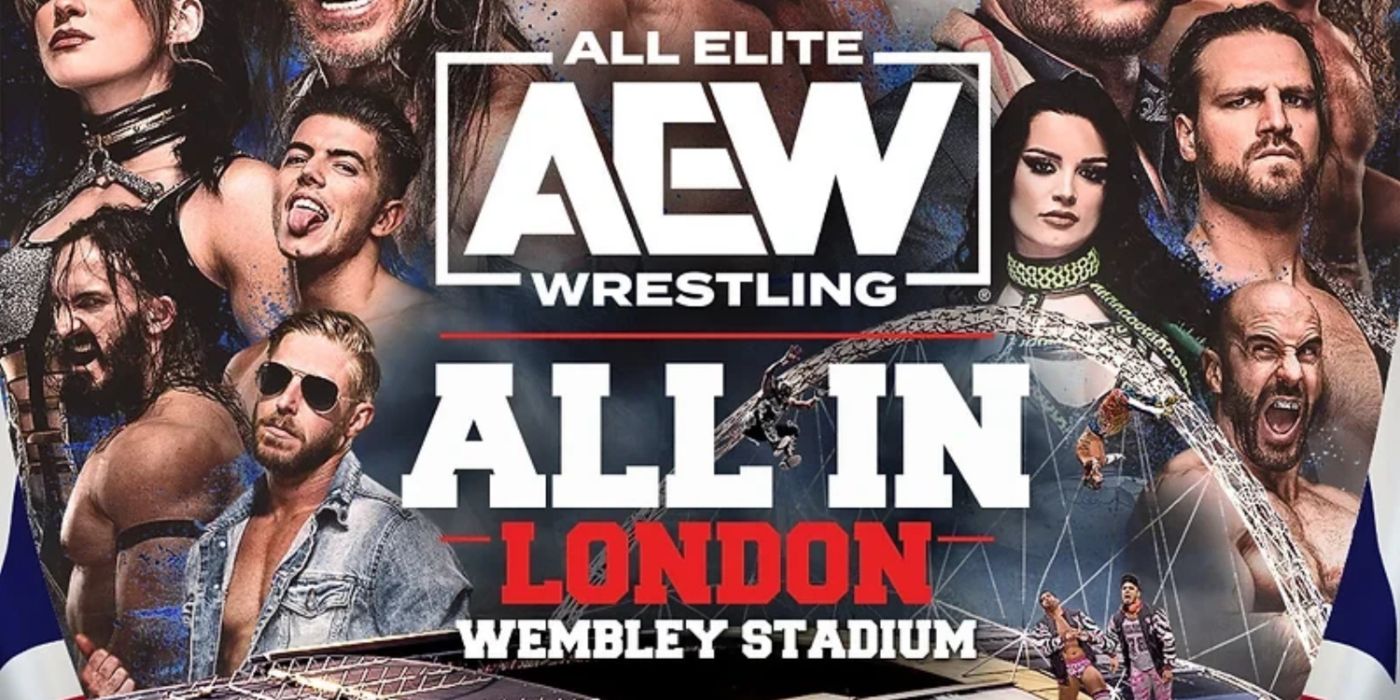 aew all in london wembley stadium poster