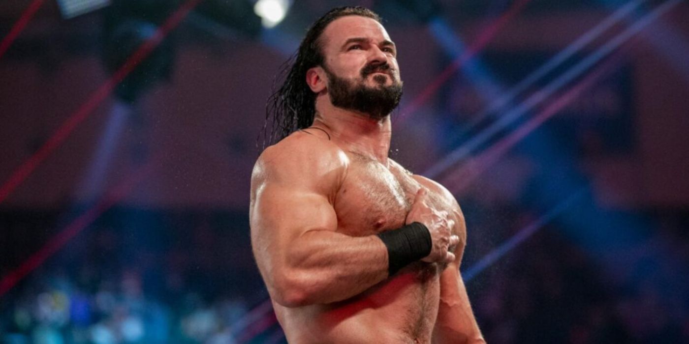 drew mcintyre with his hand on his chest