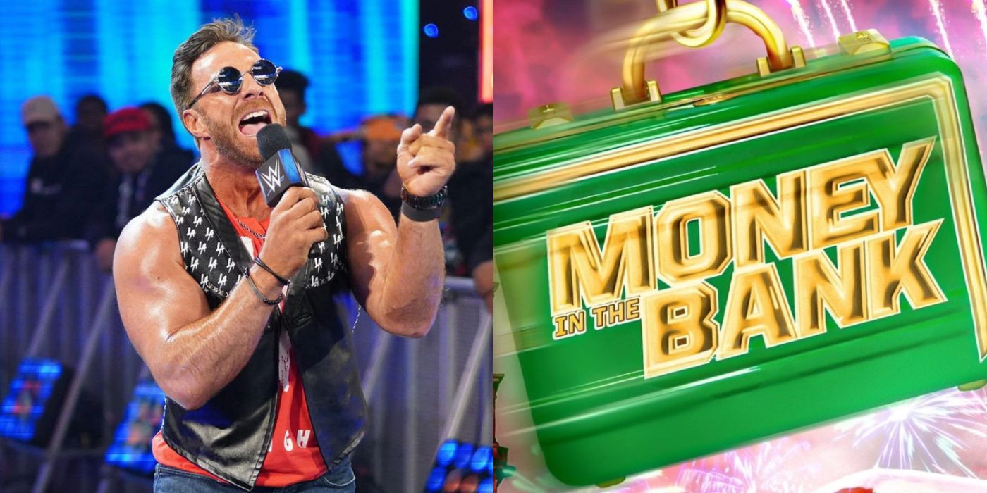 la knight pointing at the money in the bank briefcase