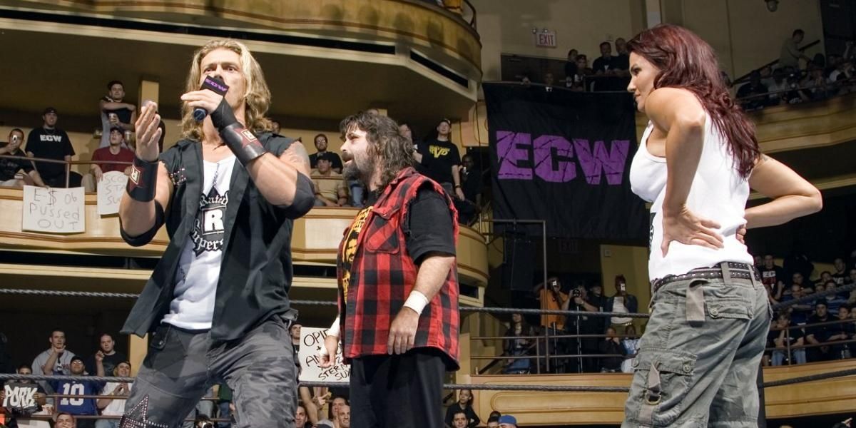Edge, Lita and Mick Foley ECW One Night Stand 2006 Cropped