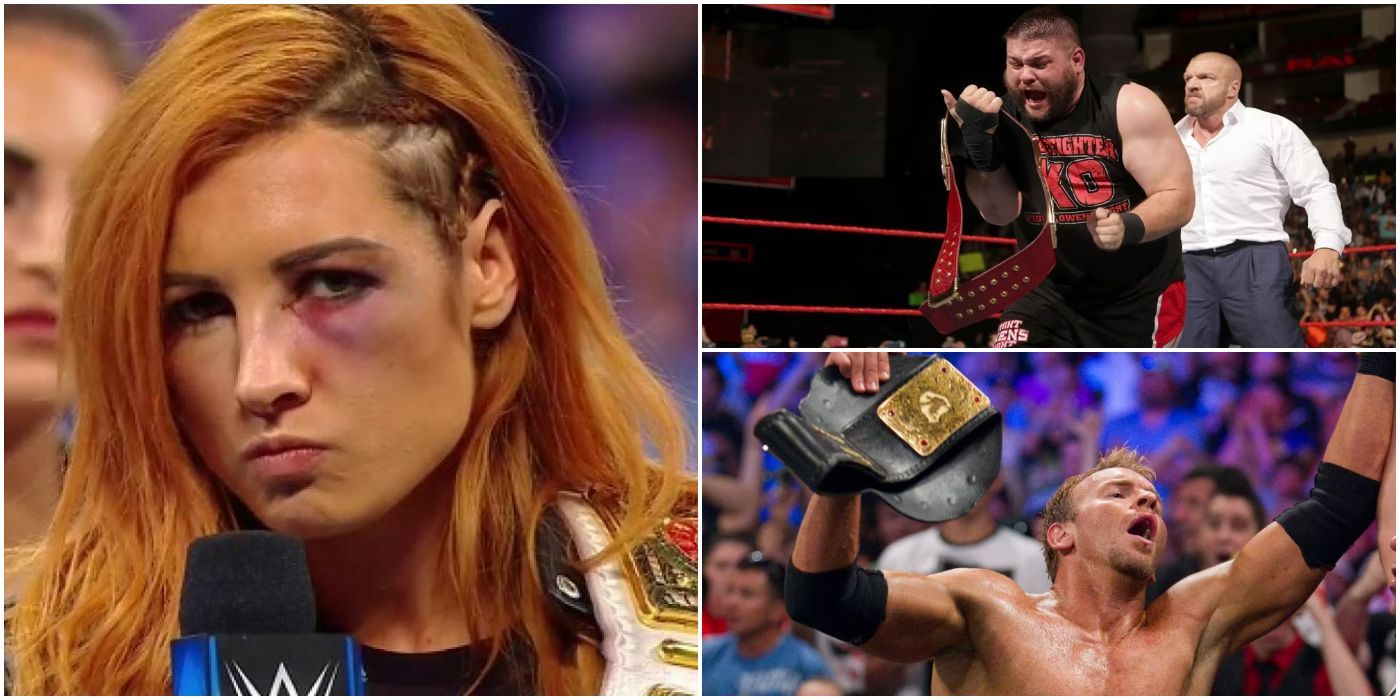 Pictures of Becky Lynch, Kevin Owens, and Christian in WWE