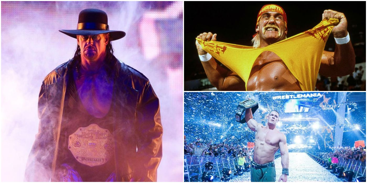 PIctures of The Undertaker, Hulk Hogan, and John Cena