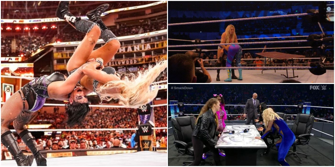 Pictures showing Charlotte FLair botches in WWE
