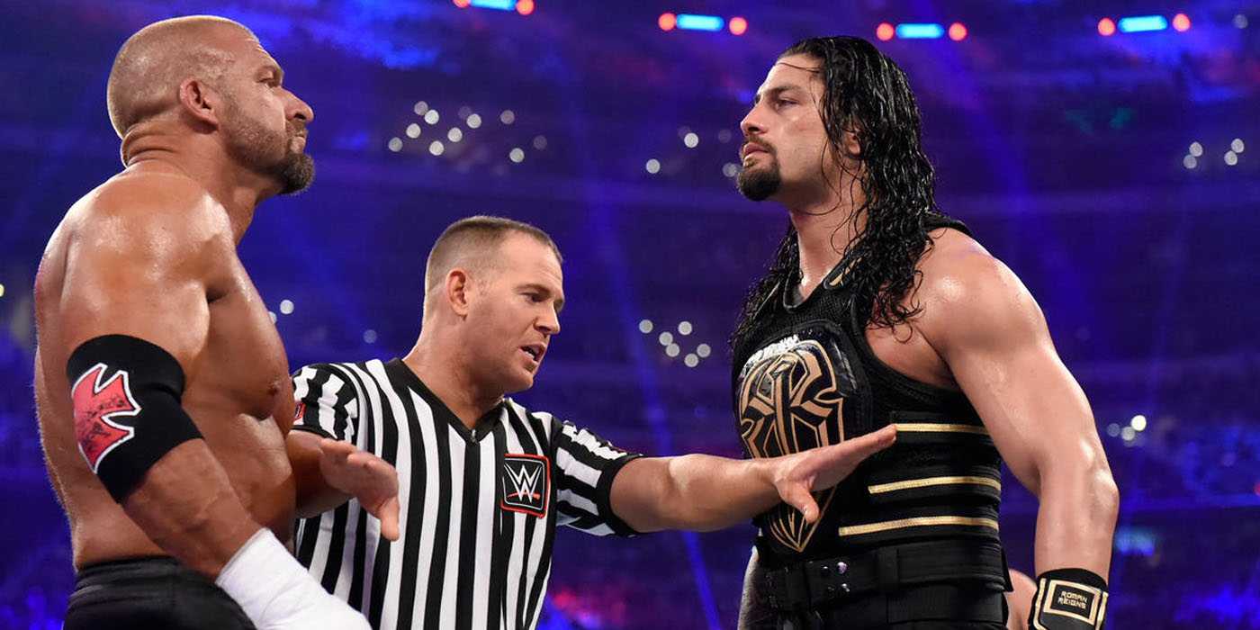 Roman Note Taking Every Roman Reigns WrestleMania Main Event Match