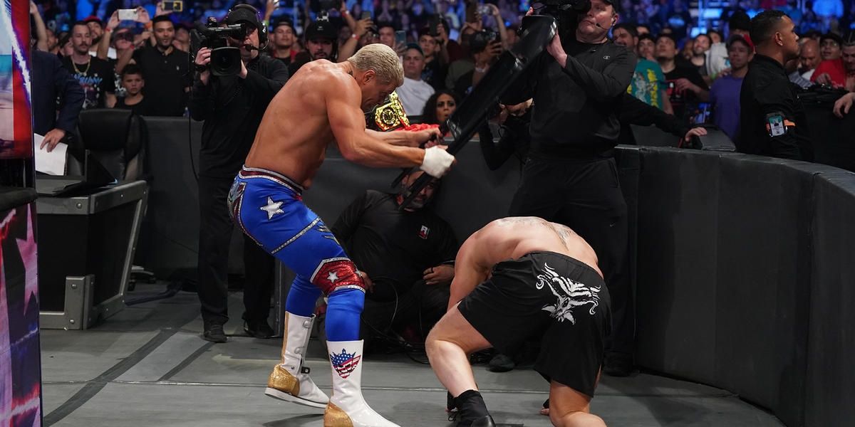 Cody Rhodes v Brock Lesnar Backlash 2023 Cropped