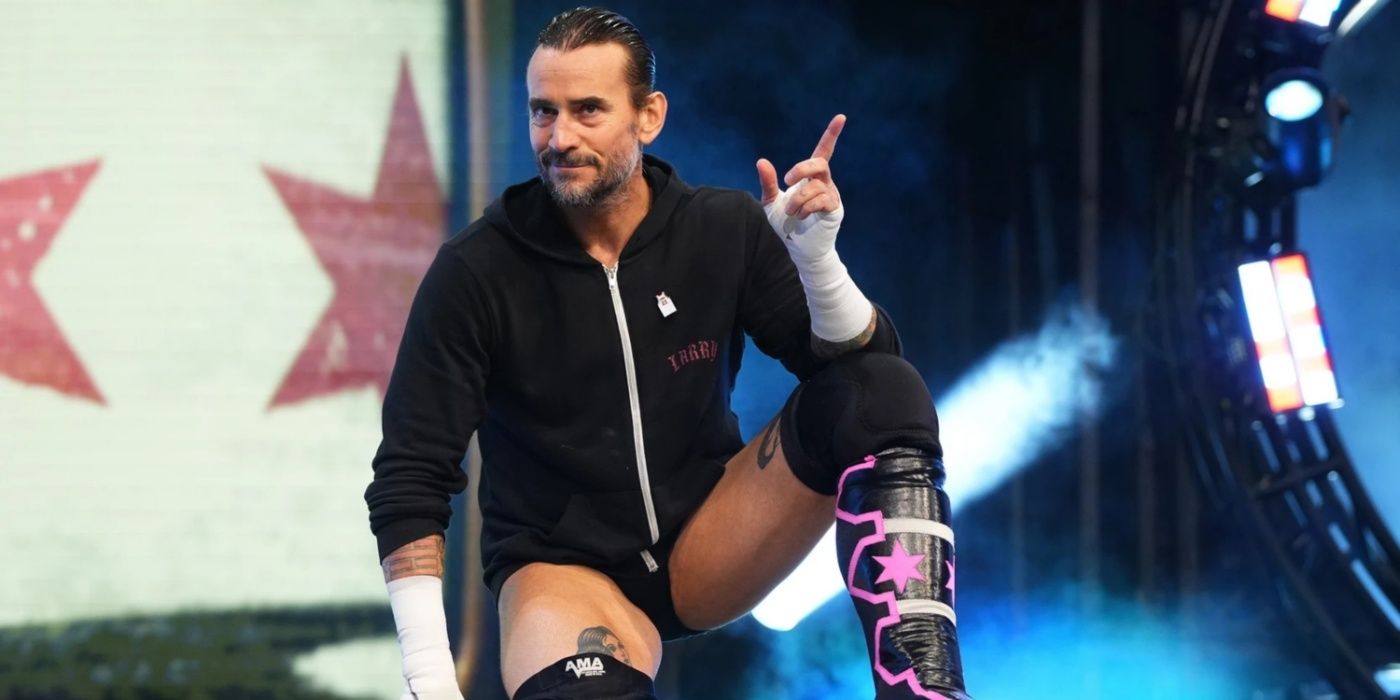 cm punk pointing and on one knee