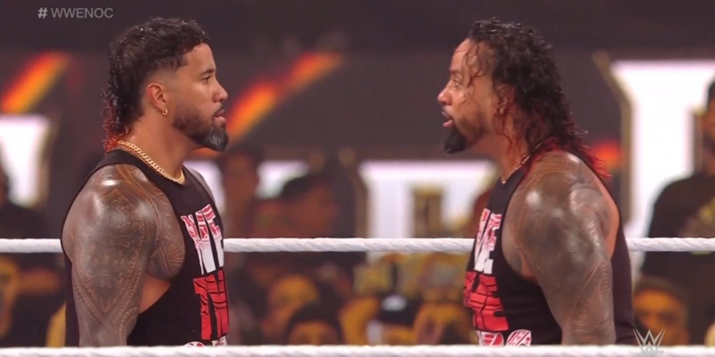 jimmy and jey uso staring at each other