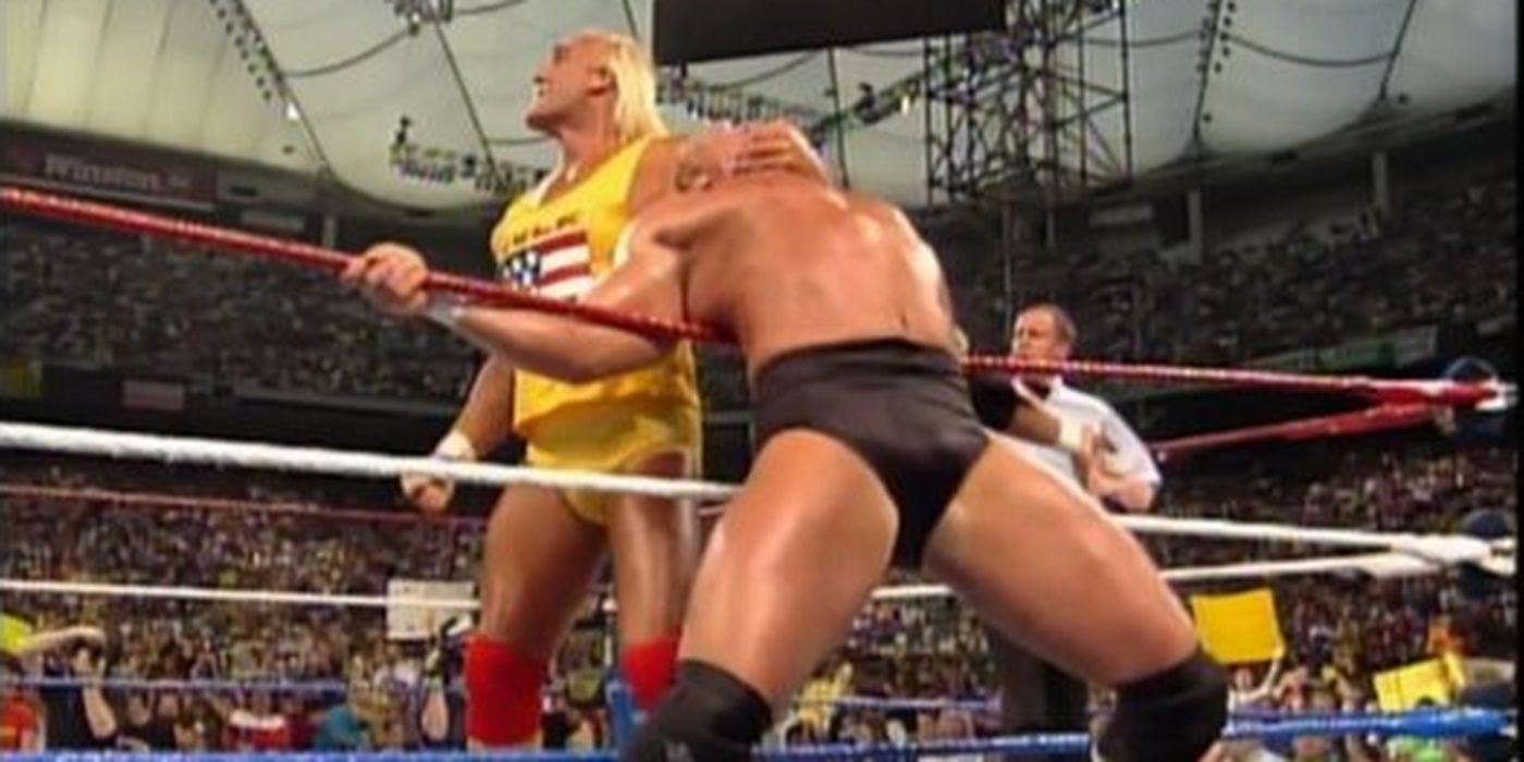 Hulk Hogan Vs Sid Justice WrestleMania 8 Cropped-1