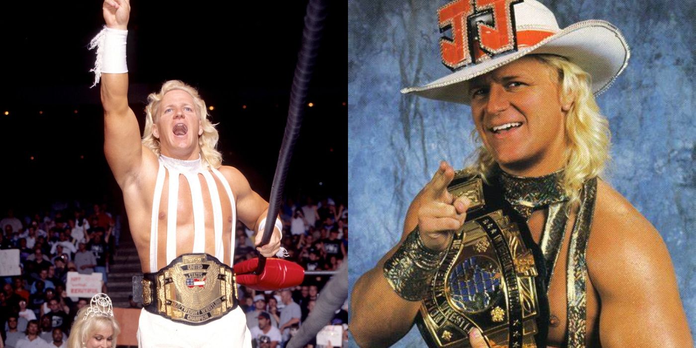 Jeff Jarrett as WCW United States & WWE Intercontinental Champion