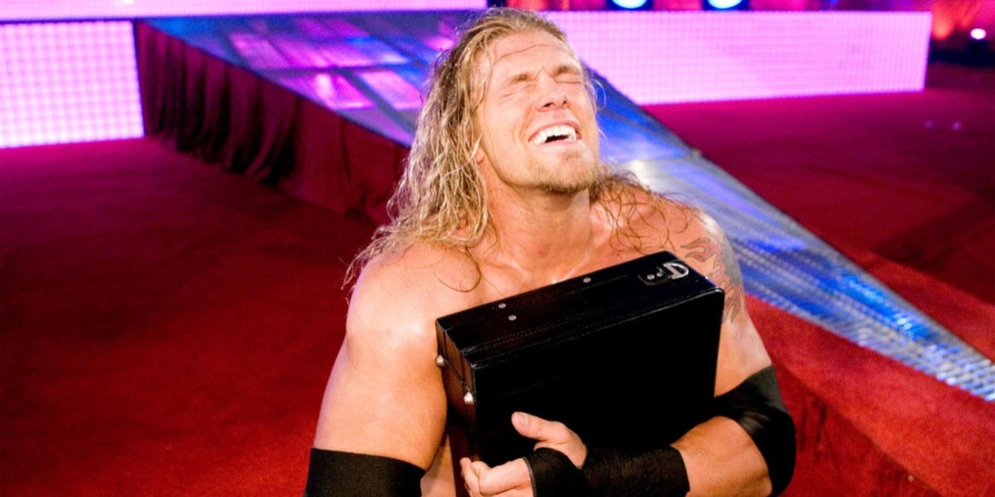 edge holding the money in the bank briefcase
