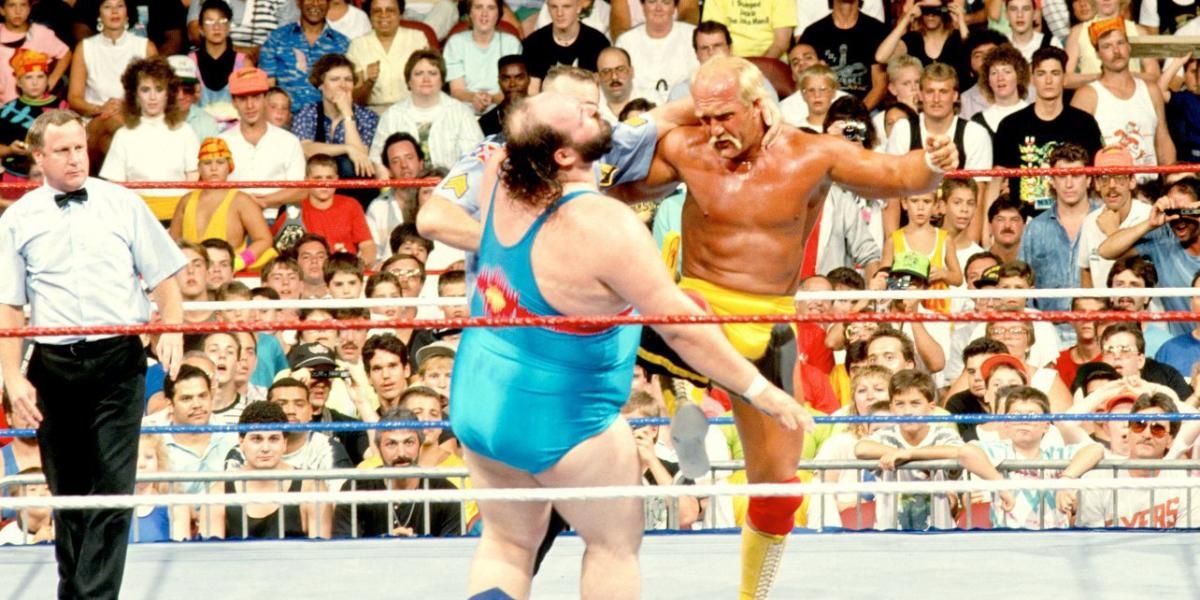 Hulk Hogan v Earthquake SummerSlam 1990 Cropped
