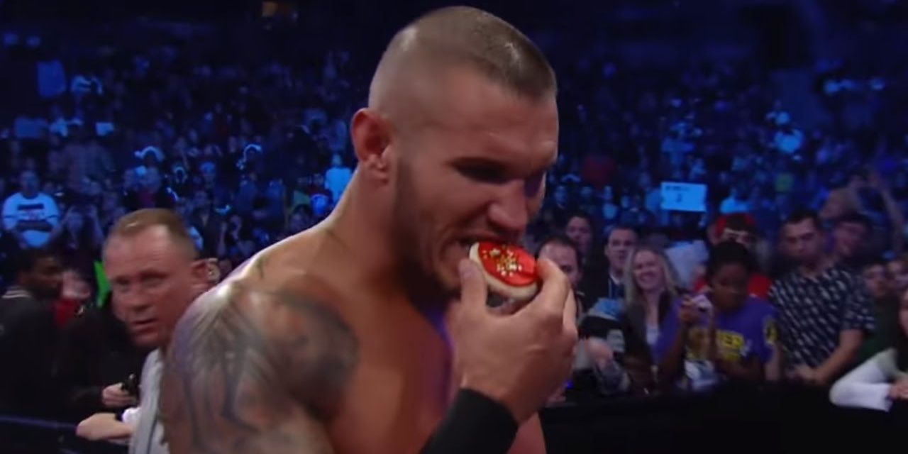 Randy Orton eats a cookie 