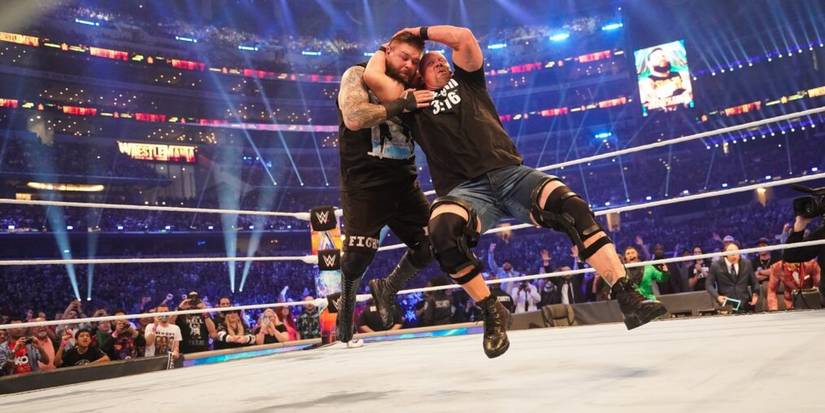 Stone Cold Stever Austin Vs. Kevin Owens WrestleMania 38 