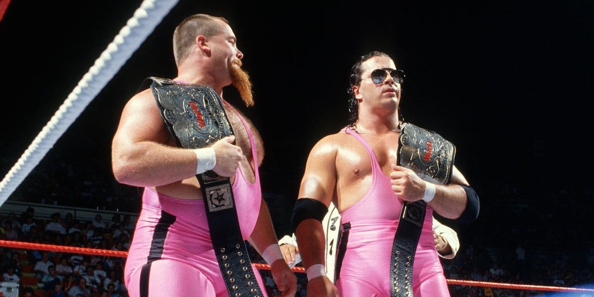 The Hart Foundation WWE Tag Team Champions 1st Reign Cropped