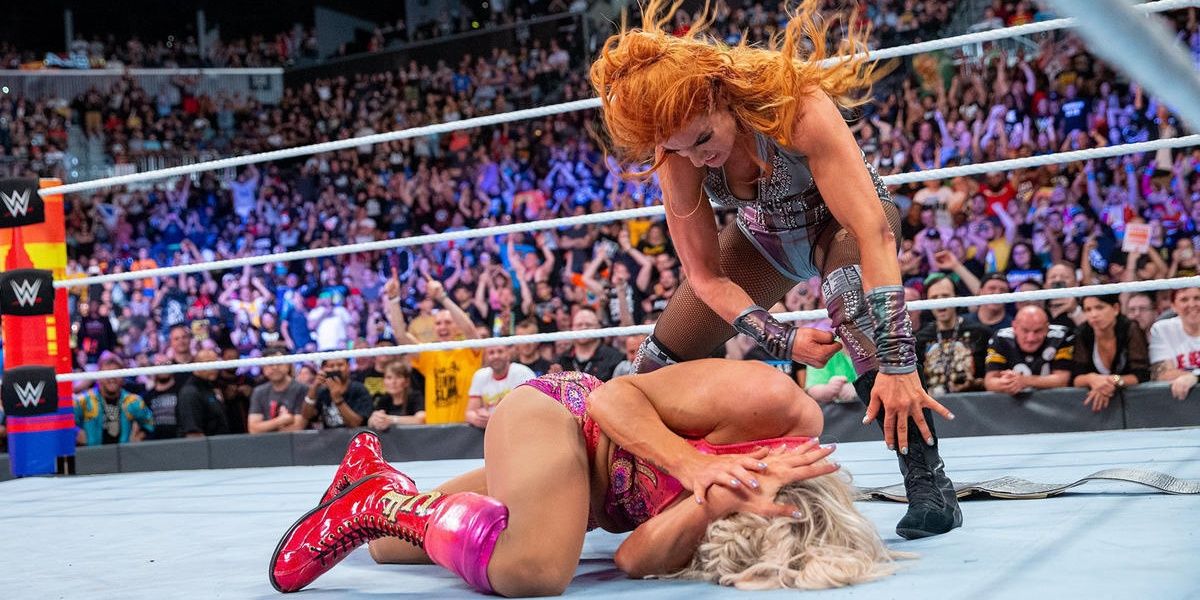 Becky Lynch attacks Charlotte Flair SummerSlam 2018