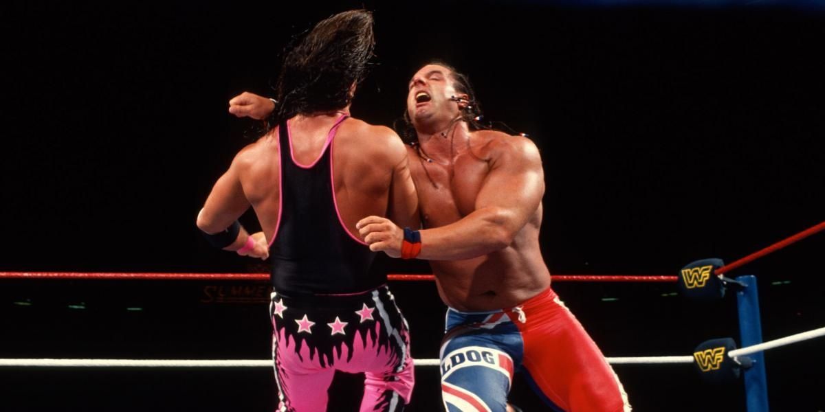 Bret Hart v British Bulldog SummerSlam 1992 Cropped