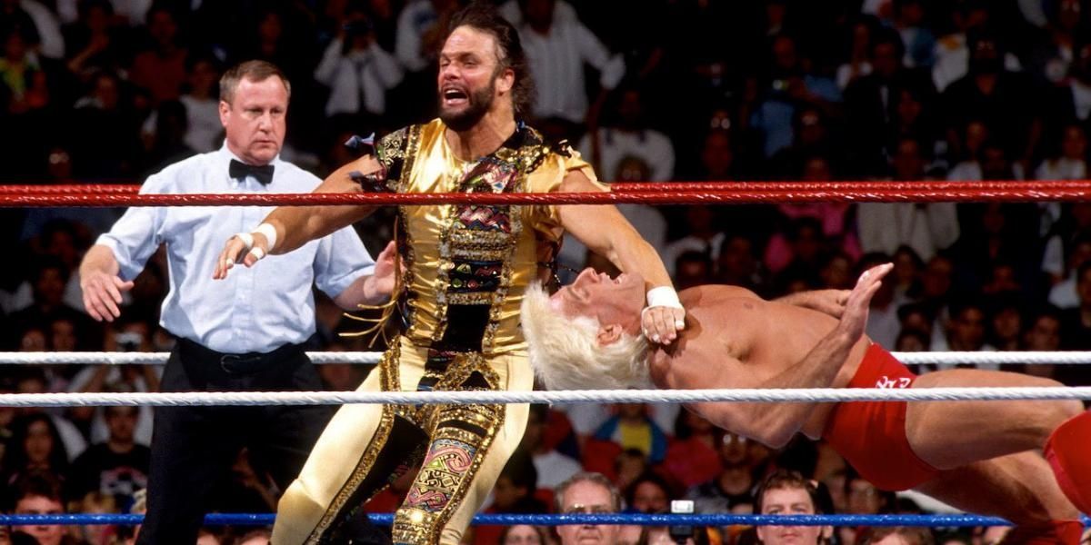 Randy Savage v Ric Flair WrestleMania 8 Cropped