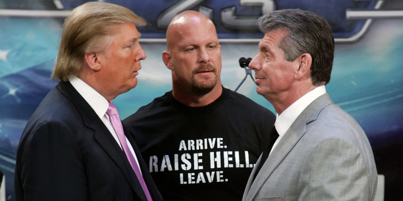 Stone Cold with Vince McMahon and Donald Trump