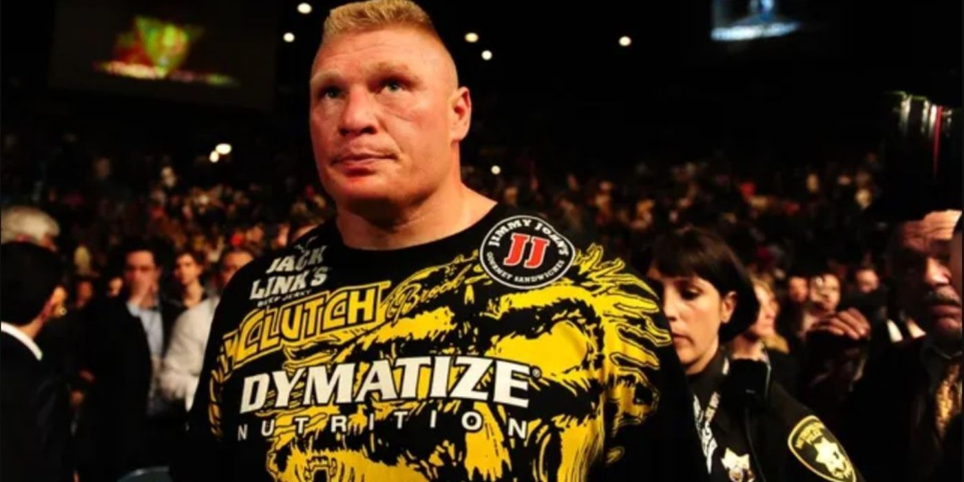 Brock Lesnar enters the UFC