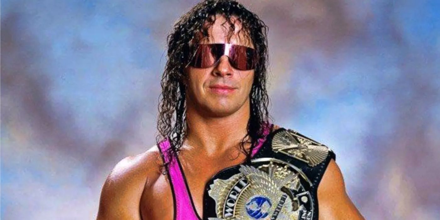 bret hart holding the wwe title