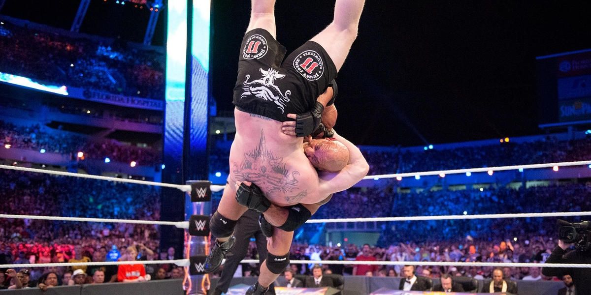 Goldberg v Brock Lesnar WrestleMania 33 decupat