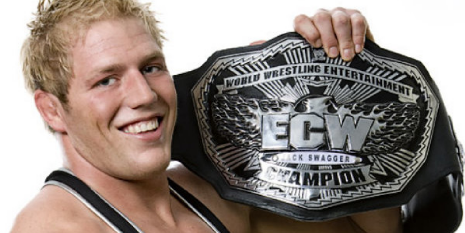 Jack Swagger with the WWE ECW Championship