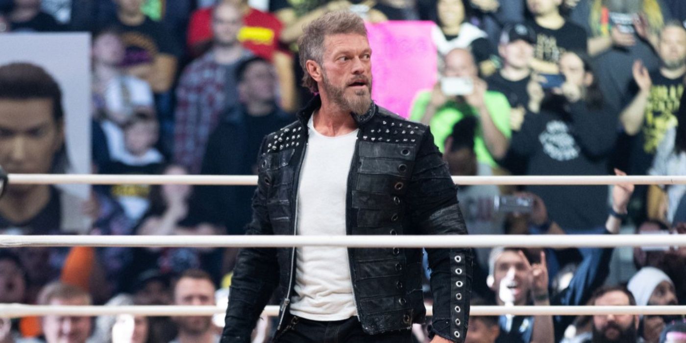 edge standing in the ring at aew wrestledream